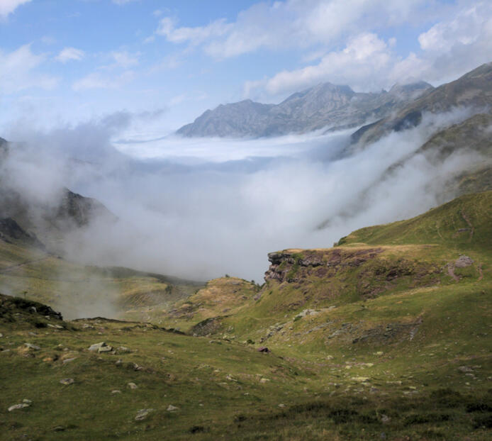 Above the Clouds in the Pyrenees. Above the Clouds in the Pyrenees.
