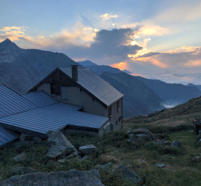 Mountain Hut in the Pyrenees. Mountain Hut in the Pyrenees.