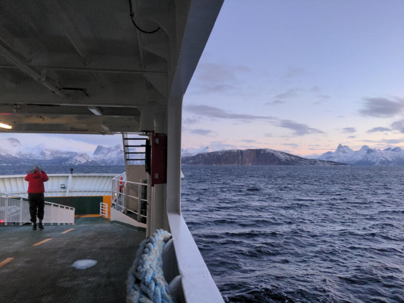 On the Ferry near the Fjords. On the Ferry near the Fjords.