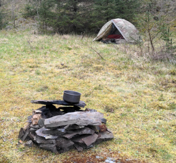 A Firepit along the Tent. A Firepit along the Tent.