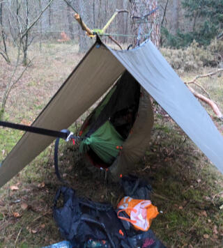 Hammock Camp in Winter. Hammock Camp in Winter.
